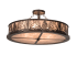 Meyda Tiffany Mountain Pine 8 Light 30" Wide Semi-Flush Drum Ceiling Fixture - Mahogany Bronze Finish Mahogany Bronze