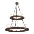Meyda Tiffany Loxley 18 Light 36" Wide Ring Chandelier Mahogany Bronze