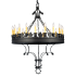 Meyda Tiffany Seville 19 Light 36-1/2" Wide Taper Candle Chandelier Wrought Iron