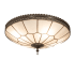 Meyda Tiffany Vincent Honeycomb 4 Light 21" Wide Semi-Flush Bowl Ceiling Fixture with Clear, Frosted Glass Shade - Mahogany Bronze Finish Mahogany Bronze