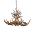 Meyda Tiffany Long Antlers Mule Deer 10 Light 38" Wide Antler Candle Style Chandelier Antique Copper