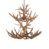 Meyda Tiffany Antlers 12 Light 42" Wide Antler Candle Style Chandelier Antique Copper