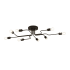 Meyda Tiffany PipeDream Alva 8 Light 44" Wide Semi-Flush Linear Ceiling Fixture Wrought Iron