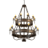 Meyda Tiffany Costello 20 Light 56" Wide Taper Candle Style Chandelier Copper