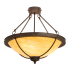 Meyda Tiffany Freya 3 Light 24" Wide Semi-Flush Bowl Ceiling Fixture - Wrought Iron Finish Wrought Iron