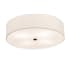 Meyda Tiffany Cilindro 4 Light 24" Wide Semi-Flush Drum Ceiling Fixture with Off-White Shade - Timeless Bronze Finish Timeless Bronze