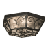 Meyda Tiffany Camilla 3 Light 24" Wide Flush Mount Ceiling Fixture Antique Iron Gate