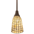 Meyda Tiffany 5" Wide Mini Pendant Mahogany Bronze