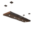 Meyda Tiffany 5 Light 93" Wide Wood Linear Pendant Natural Wood