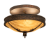 Meyda Tiffany Hoja 3 Light 15" Wide Semi-Flush Bowl Ceiling Fixture - Rokusho Finish Rokusho
