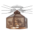 Meyda Tiffany Fly Fisherman 13" Wide Single Ceiling Fan Light Kit Rust