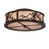 Meyda Tiffany Alpine 4 Light 22" Wide Semi-Flush Drum Ceiling Fixture Cafe-Noir