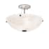 Meyda Tiffany Cypola 2 Light 15" Wide Semi-Flush Bowl Ceiling Fixture Brushed Nickel