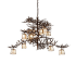 Meyda Tiffany Long Pine Branch 12 Light 42" Wide Chandelier Vintage Copper