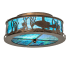 Meyda Tiffany Bass and Pike 2 Light 18" Wide Semi-Flush Drum Ceiling Fixture Antique Copper