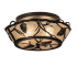 Meyda Tiffany Whispering Pines 4 Light 16" Wide Semi-Flush Ceiling Fixture - Wrought Iron Finish Wrought Iron