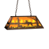 Meyda Tiffany 6 Light 33" Wide Billiard Linear Pendant Mahogany Bronze