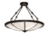 Meyda Tiffany Commerce 3 Light 24" Wide Semi-Flush Bowl Ceiling Fixture Bronze