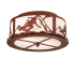 Meyda Tiffany Alpine 2 Light 16" Wide Semi-Flush Drum Ceiling Fixture Rust
