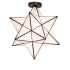 Meyda Tiffany Moravian Star 18" Wide Semi-Flush Ceiling Fixture - Mahogany Bronze Finish Mahogany Bronze