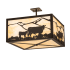 Meyda Tiffany Calf and Cow 4 Light 34" Wide Semi-Flush Square Ceiling Fixture Timeless Bronze