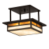 Meyda Tiffany Hyde Park "T" Mission 2 Light 21" Wide Semi-Flush Square Ceiling Fixture - Oil Rubbed Bronze Finish Oil Rubbed Bronze