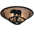 Meyda Tiffany Bear on the Loose 3 Light 22" Wide Flush Mount Ceiling Fixture Textured Black