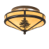 Meyda Tiffany Tamarack 2 Light 16" Wide Semi-Flush Ceiling Fixture - Timeless Bronze Finish Timeless Bronze