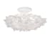 Meyda Tiffany Paper Meringue 3 Light 31" Wide Semi-Flush Ceiling Fixture White