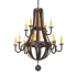 Meyda Tiffany Barrel Stave 12 Light 48" Wide Taper Candle Style Chandelier Wrought Iron