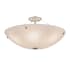 Meyda Tiffany Cypola 6 Light 24" Wide Semi-Flush Bowl Ceiling Fixture - Nickel Finish - Medium Bulb Base Nickel