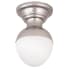 Meyda Tiffany Huevo 9" Wide Semi-Flush Ceiling Fixture - Nickel Finish - Medium Bulb Base Nickel