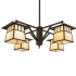 Meyda Tiffany Stillwater 4 Light 47" Wide Chandelier Craftsman Brown