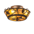 Meyda Tiffany Whispering Pines 3 Light 10" Wide Semi-Flush Ceiling Fixture Oil Rubbed Bronze