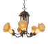 Meyda Tiffany Amber Tiffany 7 Light 24" Wide Chandelier Mahogany Bronze