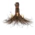 Meyda Tiffany Twigs 8 Light 36" Wide Abstract Chandelier Antique Copper / Natural Wood
