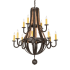 Meyda Tiffany Barrel Stave 12 Light 44" Wide Taper Candle Style Chandelier Wrought Iron