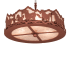 Meyda Tiffany Running Horses 16" Wide Single Ceiling Fan Light Kit - Rust Finish Rust