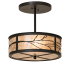 Meyda Tiffany Branches 2 Light 18" Wide Semi-Flush Drum Ceiling Fixture - Wrought Iron Finish Wrought Iron