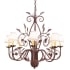 Meyda Tiffany Bordeaux 8 Light 37" Wide Chandelier Rust