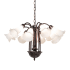 Meyda Tiffany White Tiffany Pond Lily 12 Light 24" Wide Chandelier Mahogany Bronze