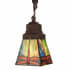 Meyda Tiffany Prairie 7" Wide Mini Pendant with Stained Glass Shade Mahogany Bronze