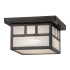 Meyda Tiffany Craftsman 14" Wide Flush Mount Square Ceiling Fixture Craftsman Brown