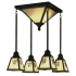 Meyda Tiffany Winter Pine 6 Light 30" Wide Multi Light Pendant Craftsman Brown