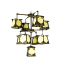 Meyda Tiffany Kirkpatrick 9 Light 36" Wide Chandelier with Green Acrylic Shade N/A