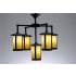 Meyda Tiffany Fulton Prime 5 Light 30-1/2" Wide Chandelier with Yellow Acrylic Shade N/A