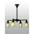 Meyda Tiffany Oyster Bay 4 Light 27" Wide Chandelier with Yellow Glass Shade N/A