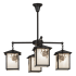 Meyda Tiffany Seneca Winter Pine 4 Light 32" Wide Chandelier Craftsman Brown