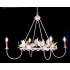 Meyda Tiffany Raspberry 4 Light 43" Wide Taper Candle Chandelier Tiffany Glass