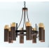 Meyda Tiffany Candle Drop 8 Light 36" Wide Chandelier with Cream Acrylic Shade Natural Rust